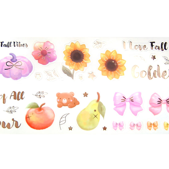 Cozy Harvest PET tape (50mm + rose gold foil)