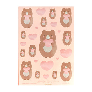 Love you Beary Much (Deco Sheet + light gold foil) (Item of the Week)