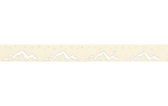 Ski Chalet Mountain Silhouette washi (10mm + silver foil) – simply gilded