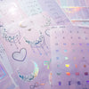 Pastel Ink Luxe Sticker Kit & Seals (silver holographic foil)