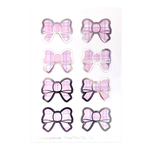 Pastel Christmas Plaid Bow Seals (silver foil)(Item of the Week)