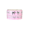 Pastel Christmas Plaid Bow washi set of 2 (15/10mm + silver foil)(Item of the Week)