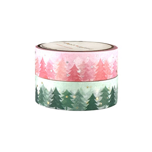 Magic in the Tree Lot washi set of 2 (15/15mm + silver / light gold foil)(Item of the Week)
