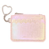 Pink Sea Pearl Zip Scallop Wallet (silver hardware)