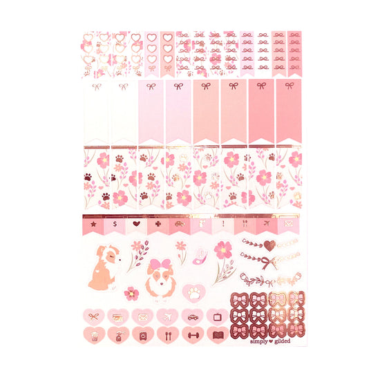 Puppy Love Luxe Sticker Kit (rose gold foil)(Item of the Week)