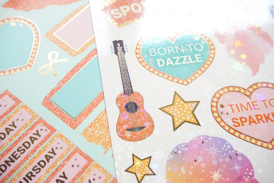 Showgirl Era Journal Kit (light gold foil / sparkle star overlay)