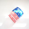 STARS AND STRIPES washi set of 4 (15/10mm + silver holographic sparkler  - reprint) (Item of the Week)