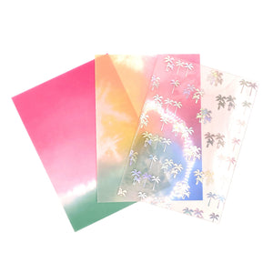Tie-dye Acetate / Vellum set of 3 (silver holographic foil)(Item of the Week)