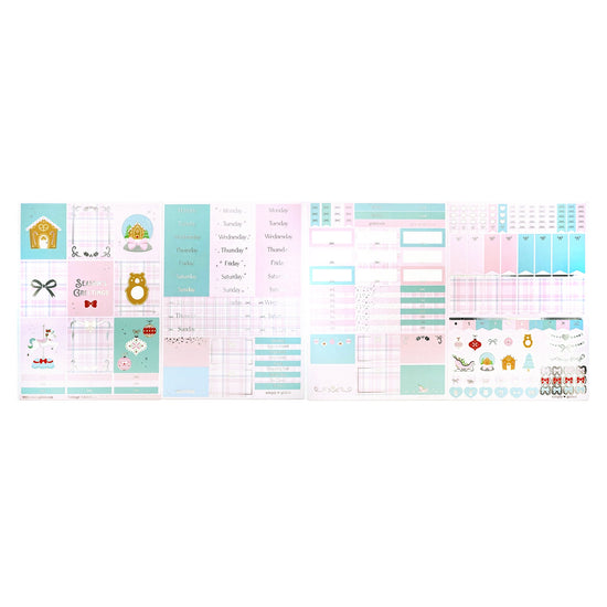 Pastel Christmas Luxe Sticker Kit (silver foil) (Item of the Week)