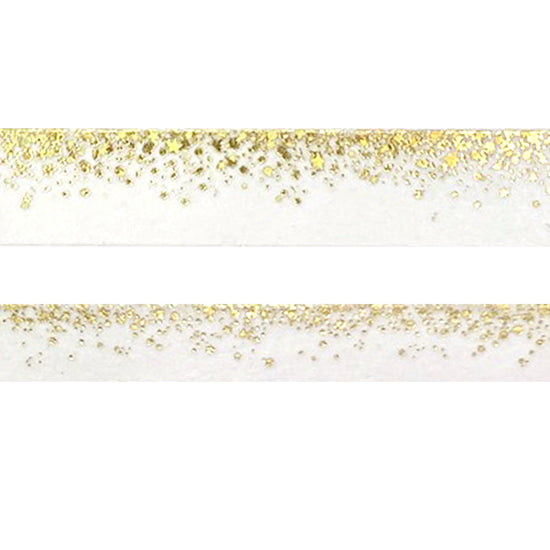 White Stardust washi set (15/10mm + light gold / light gold holographic foil) (Item of the Week)