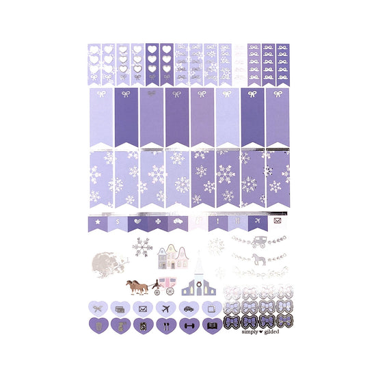 Winter Village Luxe Sticker Kit & Date Dots (silver foil)