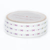 White Heart & Bow washi (15mm + pastel rainbow foil) (Item of the Week)