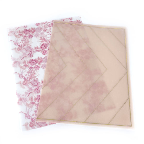 Paris in Spring vellum set of 2 (light gold foil) - Doorbuster!