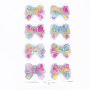 Bright Tie-Dye Bows Seals (silver holographic foil) (Item of the Week)