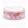 Peachy Pink Maps Washi (15mm + silver foil)(Item of the Week)