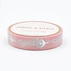 Pink Sparkle Skyline Airplane washi (10mm + silver foil)
