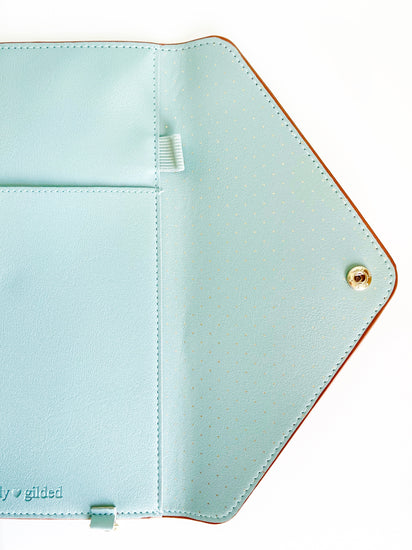 Free Range Saddle Brown Padfolio (light gold hardware) (Doorbuster)