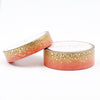 Sugar Pumpkin Ombré Stardust washi set (15/10mm + light gold/holographic gold foil)(Item of the Week)