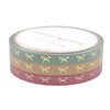 Sweet Fall Bow washi set of 3 (5mm + light gold/rose pink foil)