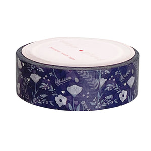 Winter Floral washi (15mm + silver foil)(Item of the Week)