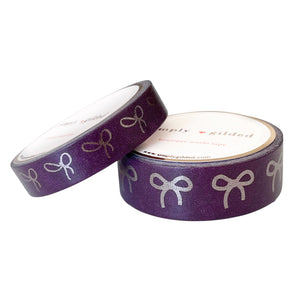 Spiced Plum Bow washi set (15/10mm + plum foil)(Item of the Week)