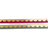 Poinsettia & Holly Perforated Scallop washi set of 2 (6mm + light gold foil) (Item of the Week)
