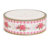 Embroidered Floral Ribbon WHITE Washi (15mm + light gold foil)(Item of the Week)