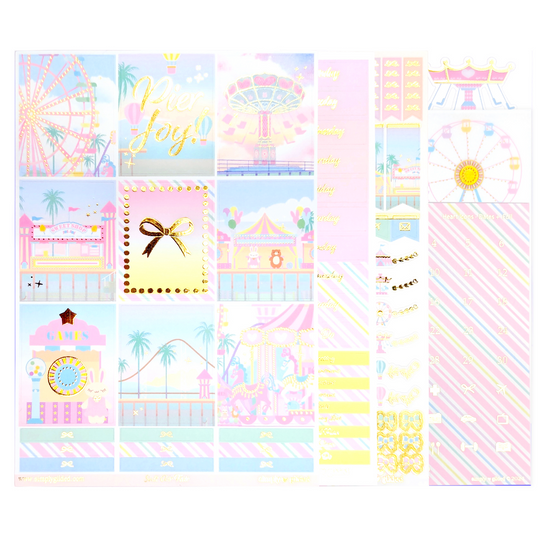 Salt Air Fair Luxe Sticker Kit & Seals (light gold foil)