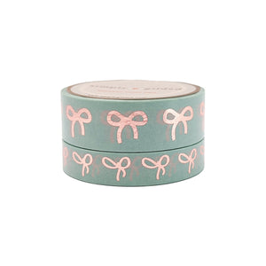 Pink & White Candy Stripe Stardust washi set (15/10mm + silver / silve –  simply gilded