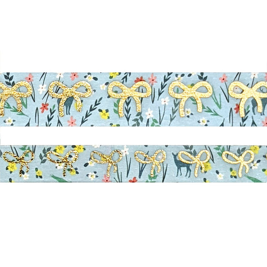Great Outdoors Floral Bow Washi Set (15/10mm + light gold foil)
