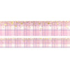 Purple Pink Plaid Stardust Washi Set (15/10mm + aurora pink holographic / light gold foil)