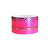 Neon Pink Stardust Rainbow washi set (15/10mm + rainbow / silver glitter holographic foil)