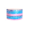 Aquamarine / Pink Ombré Stardust washi set (15/10mm + aurora pink / silver sparkler holographic foil)