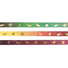 Family Butterfly set of 3 washi (5mm + light gold foil)