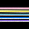 Glitter Neon Color Block washi set of 5 (5mm + silver holographic sparkler foil) - Restock