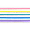 Glitter Neon Color Block washi set of 5 (5mm + silver holographic sparkler foil) - Restock