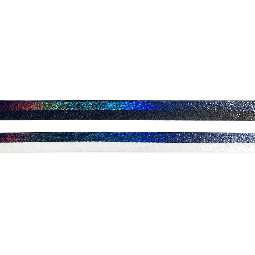 Black Holographic & White Color Block washi set of 2 (5mm + black holo –  simply gilded