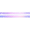 Purple Holographic Sparkle & Shooting star washi set of 2 (5mm + purple holographic foil + white)