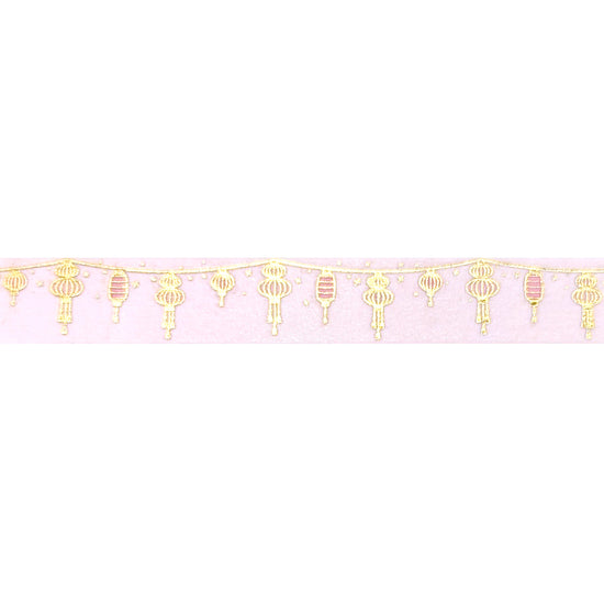 Pink Lanterns washi (10mm + light gold foil)