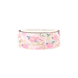 Pink Clouds and Lotus washi (15mm + light gold foil) - Restock