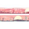 Desert Rose Landscape set of 2 washi (15mm + rose pink foil)