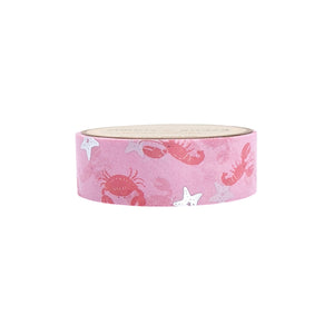 Crabs & Lobsters washi (15mm + silver foil)