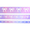 Purple Holographic Bow washi set of 3 (15/10/5mm + purple holographic foil + white bow)
