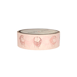 Pink Moon Drops washi (15mm + rose gold foil)