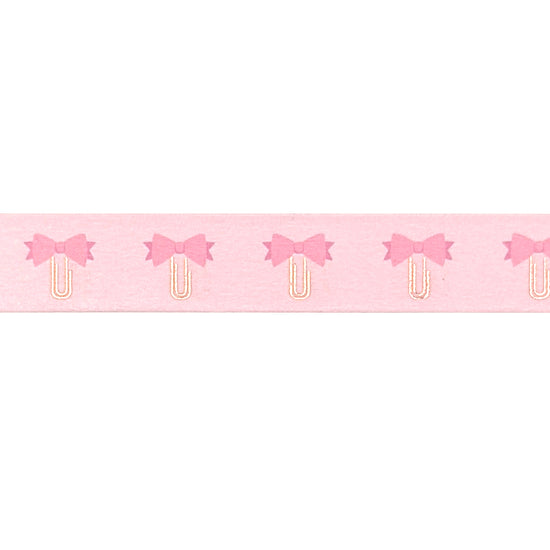 Pink Planner Clip Washi (15mm + rose gold foil)