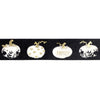 Painted Pumpkin Black & White washi (15mm + light gold foil)