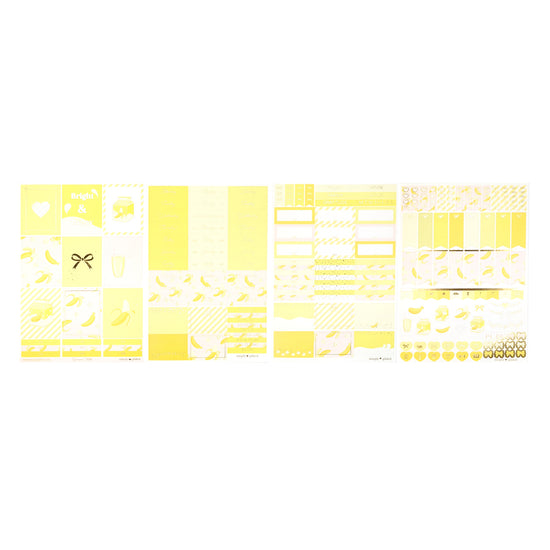 Banana Milk Luxe Sticker Kit (light gold foil)