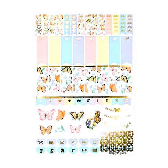 Butterfly Meadow Luxe Sticker Kit (light gold foil)