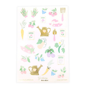Gardening (Deco Sheet + light gold foil) (Item of the Week)
