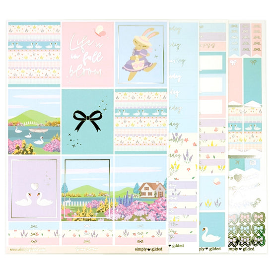 Spring Cottage Luxe Sticker Kit (silver foil)